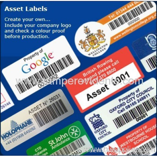 Custom Destructive Asset Label,warranty Void If Remove Sticker For Asset Tracking,silver Pet Property Stickers 
